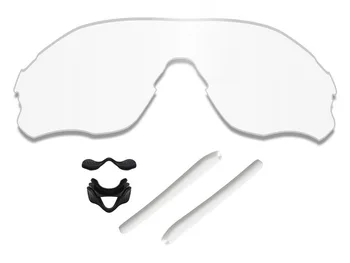 Glintbay 100% Точен монтаж кристално чисти сменяеми лещи и гума комплект за слънчеви очила Oakley EVZero Path