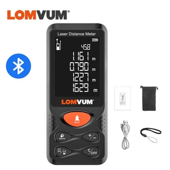 LOMVUM Лазерен Далекомер Bluetooth USB Зареждане на Лазерен Далекомер Далекомер Електронна Рулетка Лазерна Цифров Рулетка