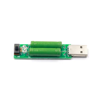 USB Мини Интерфейс, Натоварване, Освобождаване от отговорност на Резистор, 2A/1A С Ключ 1A Зелен LED 2A Червен Led Модул за Тестване на Стареене Резистор