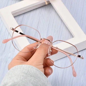 YIMARUILI Тенденция Полигональный Ретро Чист Титан Рамки За Очила Мъжки Индивидуални Оптични Очила По Рецепта на Рамки За Жени T3519