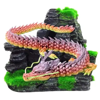 Въртящи Стави 3D Печатни Шарнирный Китайски Дракон Гъвкав Реалистичен модел на Играчка Украса Домашен Офис Играчка Дракон