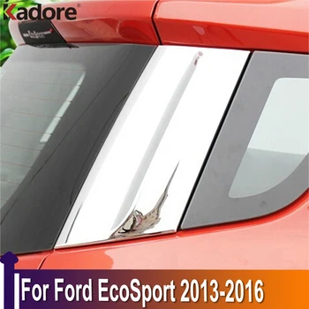 За Ford Ecosport 2013 2014 2015 2016 ABS Хром Опашката на Задното Стъкло на Предното Стъкло, Странични Триъгълна Тампон Стикер Външни Аксесоари