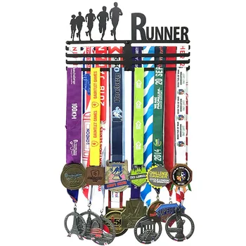 Закачалка за Медали маратон runner с четири кръст-образни греди