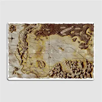 Стара сгънати карта Алагейзии Метален Знак рисувани Стенни Дизайн на Всекидневна Интериор на стените на Тенекиен Знак на Плакати