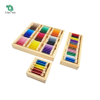 ТЕЧЕН Цвят Хапчета Монтесори Монтесори Материали Сетивни Монтесори Играчки Подарък Кутия Дървени Цветни Многоцветни Кутии За Хапчета